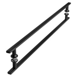Puxador De Porta Preto Inox Vidro Pivotante 1 metro M.S - 7