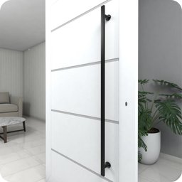 Puxador De Porta Preto Inox Vidro Pivotante 1 metro M.S - 4