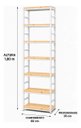 Ver imagem 4 de Estante Multiuso Organizador Livreiro Estilo Industrial 180x60 Branco Natural