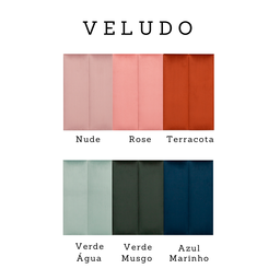 Cabeceira Queen Modulada Reta Cama Box Veludo Terracota - 5