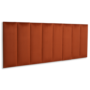 Cabeceira Queen Modulada Reta Cama Box Veludo Terracota