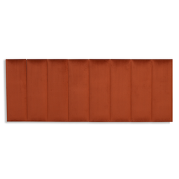 Cabeceira Queen Modulada Reta Cama Box Veludo Terracota - 3