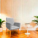 Ver imagem 2 de Poltrona Cadeira para Sala Confortável e Minimalista Nina Suede