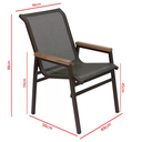 Ver imagem 3 de Kit Móveis para Piscina Jogo de Mesa 4 Cadeiras 2 Espreguiçadeiras de Alumínio Marrom