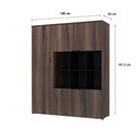 Ver imagem 6 de Armário Alto com Nichos e 05 Portas 161,5x135x42cm Wlan135 Nogal - Preto
