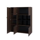 Ver imagem 5 de Armário Alto com Nichos e 05 Portas 161,5x135x42cm Wlan135 Nogal - Preto