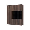 Ver imagem 1 de Armário Alto com Nichos e 05 Portas 161,5x135x42cm Wlan135 Nogal - Preto