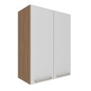 Ver imagem 2 de Armário Aéreo Multiuso Cozinha 60cm 2 Portas Freijó Branco Cz3141