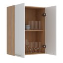 Ver imagem 3 de Armário Aéreo Multiuso Cozinha 60cm 2 Portas Freijó Branco Cz3141