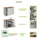 Ver imagem 7 de Balcão Gabinete de Banheiro Suspenso 80 Belagavi 1 Porta 3 Gavetas e Nichos