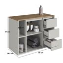 Ver imagem 3 de Balcão Gabinete de Banheiro Suspenso 80 Belagavi 1 Porta 3 Gavetas e Nichos