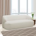 Ver imagem 2 de Poltrona Namoradeira 150cm Decorativa Charlote Sala de Estar Pés em Madeira Bouclê Off White G88 - G