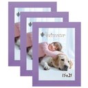 Ver imagem 1 de Kit 3 Molduras Porta Retrato 15X21 Lilás