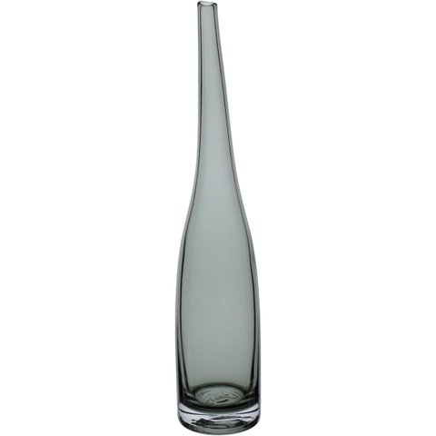 Vaso Decorativo Enfeite Casa Garrafa Home&Co Vidro 41x8x8cm Fume