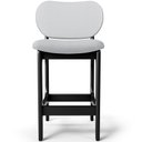 Ver imagem 6 de Kit 02 Banquetas Baixa Bar Cozinha Sala Jantar Fixa Betta L02 Preto Linho Cinza - Lyam Decor Banquet