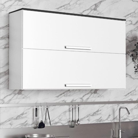 Armário de Cozinha 2 Portas Basculante 1,20m Branco