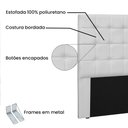Ver imagem 3 de Cabeceira Verona Para Cama Box King 195 cm Corino - D’Rossi - Branco