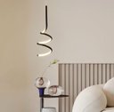 Ver imagem 3 de Lustre Pendente Led 20w Espiral Moderno Preto 3000k Bivolt
