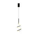 Ver imagem 1 de Lustre Pendente Led 20w Espiral Moderno Preto 3000k Bivolt