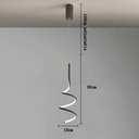Ver imagem 5 de Lustre Pendente Led 20w Espiral Moderno Preto 3000k Bivolt