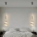Ver imagem 4 de Lustre Pendente Led 20w Espiral Moderno Preto 3000k Bivolt