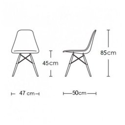 Conjunto de Mesa de Jantar Eames Eiffel Redonda 90cm Tampo de Madeira Branco com 4 Cadeiras Brancas - 6