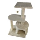 Ver imagem 4 de Arranhador de Gato 3 Andares Grande Casinha Aconchegante Brinquedo Confortável Animal de Estimação D