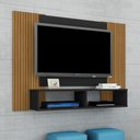 Ver imagem 1 de Painel Estante para TV Ouren Preto Pintura 3D Ripada
