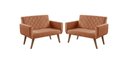 Ver imagem 1 de Kit 2 Poltronas 2 Lugares Anabelle Unidecor Terracota