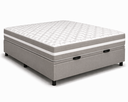Ver imagem 2 de Kit Cama Box Baú Casal 138x188 cm + Colchão Molas Bonnel Casal 24 cm Cinza Suede