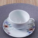 Ver imagem 2 de Jogo 6 Xícaras de Café com Pires 100ml Tramontina Floratta Porcelana Cozinha Mesa Posta