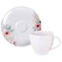 Ver imagem 4 de Jogo 6 Xícaras de Café com Pires 100ml Tramontina Floratta Porcelana Cozinha Mesa Posta
