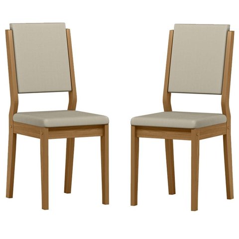 Cadeira para Mesa de Jantar Carol Kit 2 Peças Ype Veludo Nude – New Ceval