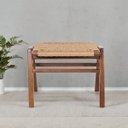 Ver imagem 6 de Banco Madeira Maciça Hanna com Assento em Fibra Natural Trançada À Mão 1 Lugar Pinhão