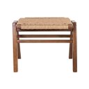 Ver imagem 3 de Banco Madeira Maciça Hanna com Assento em Fibra Natural Trançada À Mão 1 Lugar Pinhão
