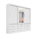 Ver imagem 1 de Guarda Roupa Meridian 3 Portas 9 Gavetas Branco