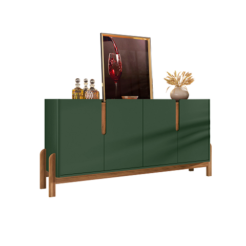 Buffet Lizz 1.70 Verde Oliva/cedro - Casa D Móveis