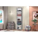 Ver imagem 4 de Sapateira / Multiuso Marr 1 Porta com Espelho Prateleiras Internas Cor Cinza Ja