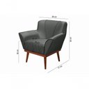 Ver imagem 3 de Cadeira Poltrona Yasmin Veludo Decorativa Império Estofados Cinza