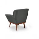 Ver imagem 4 de Cadeira Poltrona Yasmin Veludo Decorativa Império Estofados Cinza