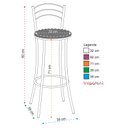 Ver imagem 2 de Kit 2 Banquetas Pintadas Vermelho BP26-A A107 Tre Paroni