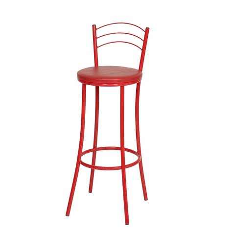 Kit 2 Banquetas Pintadas Vermelho BP26-A A107 Tre Paroni