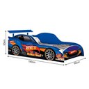 Ver imagem 2 de Cama Carro Solteiro Racing Car para Meninos Racing Car Relâmpago Azul