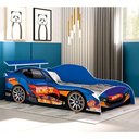 Ver imagem 1 de Cama Carro Solteiro Racing Car para Meninos Racing Car Relâmpago Azul