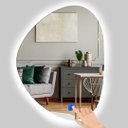 Ver imagem 2 de Espelho Orgânico com Led e Sensor Touch Branco Frio - 6000k 72,5 X 58,0 Cm