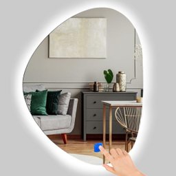 Espelho Orgânico com Led e Sensor Touch Branco Frio - 6000k 72,5 X 58,0 Cm - 2