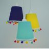 Lustre Pendente Cacho Quarto Infantil com Pompons Coloridos - 3