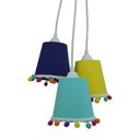 Ver imagem 1 de Lustre Pendente Cacho Quarto Infantil com Pompons Coloridos