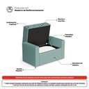 Ver imagem 6 de Cabeceira e Calçadeira Báu Solteiro Atena 90cm Capitonê Veludo Acqua - Desk Design