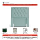Ver imagem 3 de Cabeceira e Calçadeira Báu Solteiro Atena 90cm Capitonê Veludo Acqua - Desk Design